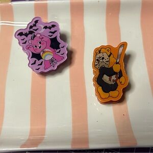 Acrylic Halloween themed Care-bear stationary clips.
